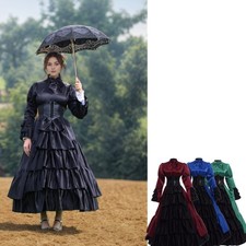 Woman Victorian Dress Gothic Gown Ruffles Dress Medieval Ball gown Halloween