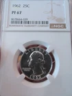 Proof 1962 Silver 25C Washington Quarter NGC PF67