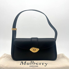 Mulberry Small Lana Shoulder Bag Black Leather Gold Hardware