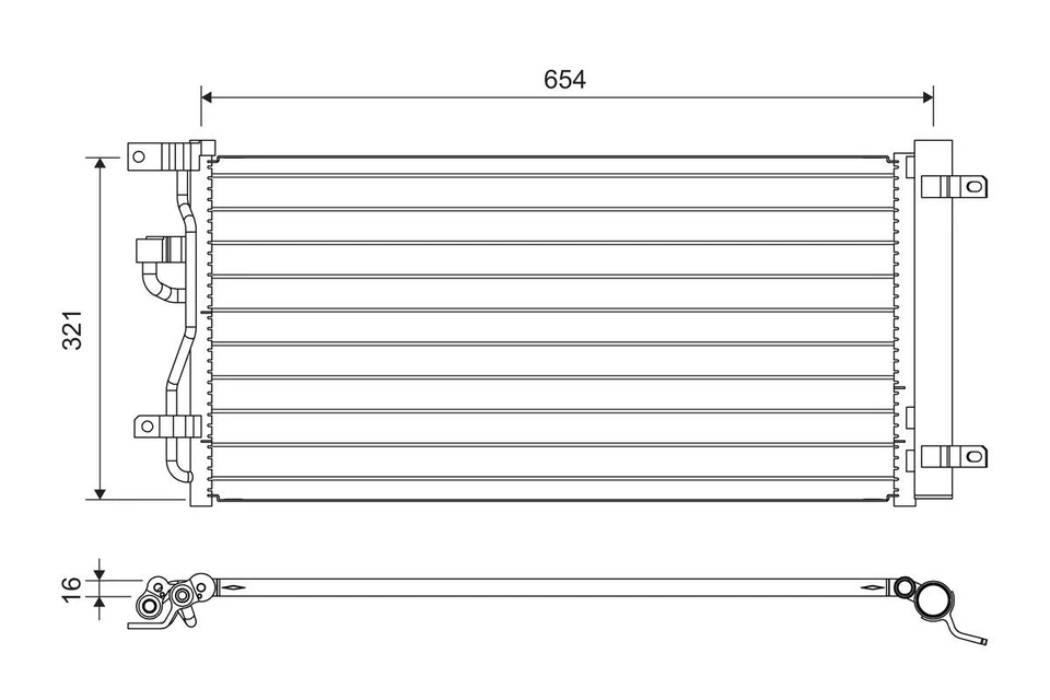 CONDENSER AIR CONDITIONING 822702 FOR CHEVROLET OPEL LNQ 2.2L LNP 2.0L 4cyl 2.0L - Image 2 of 4