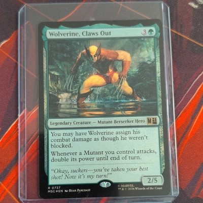 Wizards of the Coast Wolverine, Claws Out 0737 Rare Legendary Creature 2/5