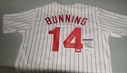 JIM BUNNING PHILADELPHIA PHILLIES AUTOGRAPHED BASEBALL JERSEY WITH COA / JSA