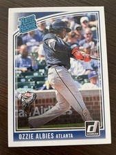 2018 Panini Donruss Ozzie Albies Rated Rookie Card RC #36. rookie card picture