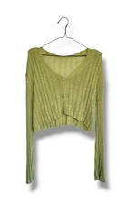 Shein Green Button Down Knit Top / Cardigan   Size S