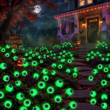 6 Pack Solar Eyeball Lights for Halloween Outdoor Garden Pathway Decor