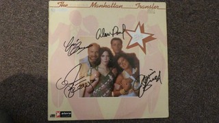 Autographes ORIGINAUX SIGNED du Groupe MANHATTAN TRANSFER sur Pochette LP 33T
