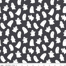 Hey Pumpkin Ghosts Pumpkin - C16032-CHARCOAL - Riley Blake Designs - Halloween F