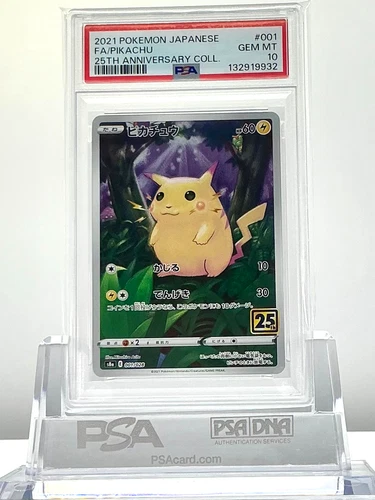 PSA 10 FA / PIKACHU 2021 POKEMON JAPANESE S8a 001/028 25TH ANNIVERSARY COLL.