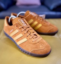 ❤️Brand New adidas Hamburg Originals Retro Trainers Orange Yellow Gum UK 9❤️