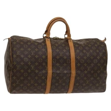 LOUIS VUITTON Monogram Keepall 55 Boston Bag M41424 LV Auth 123604