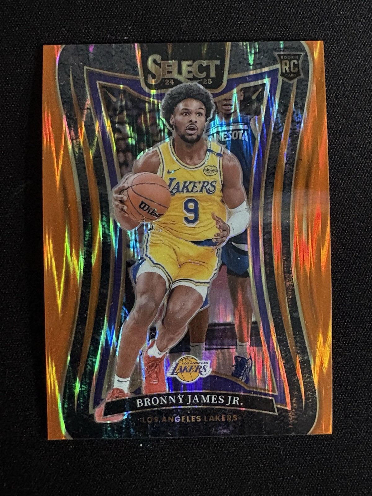 2024-25 Panini Select Mezzanine Bronny James #369 Orange Flash Prizm (RC)