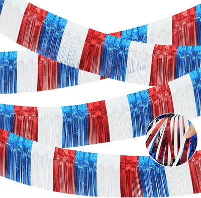 4 Packs Total 39 Feet 4Th of July Parade Floats for Trailer Car, Red White Blue