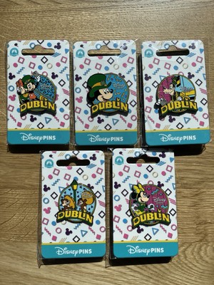 Disney Store 90er Dublin Event Pins alle 5 Mickey Minnie Goofy Chip Dale