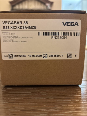 #ad VEGA Vegabar B83.FELYSGLSZXAINAX 0 1450 Pressure Transmitter New In Box $300.00