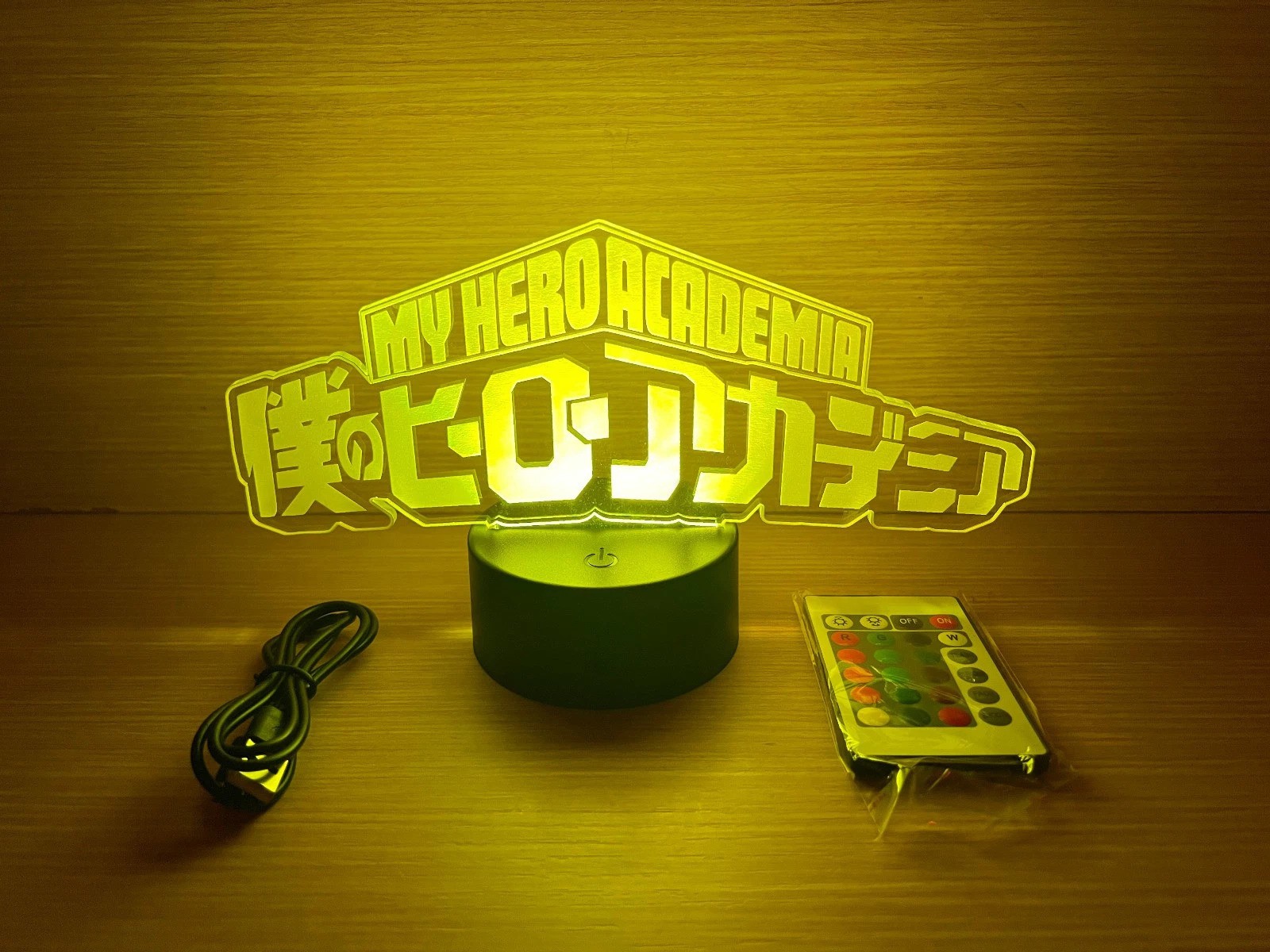 READ INFO -Lampara Led RGB Logo My hero Academia Manga otaku comic style mi hero