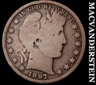 1897 Silver Barber Half Dollar - Scarce  Better Date  No Reserve  #K2306