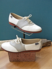 Vintage 1980's Gray/white Saddle Shoes Dexter US women's 11 M