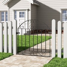 Garden Fence Gate Wrought Iron Gate Entry Courtyard Driveway Easy Install