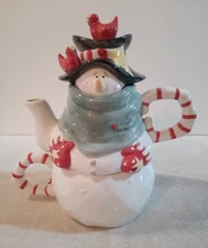 2002 Coynes & Company N.W. Blizzard 3-piece SNOWMAN tea for one teapot - NIB