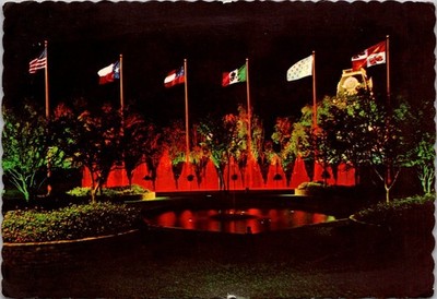 Texas Colorful Dancing Water at Six Flags Continental Postcard A407