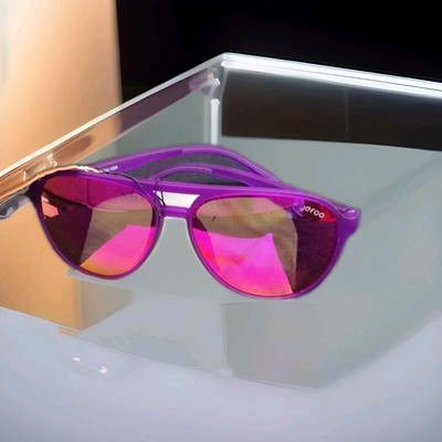 Jefoo JF119A 60-14-133 Purple Aviator Sunglasses Mirrored Lens