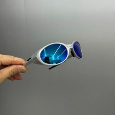 Vintage Oakley Eye Jacket Redux OO9438 Prizm Sunglasses Blue Lens Y2K