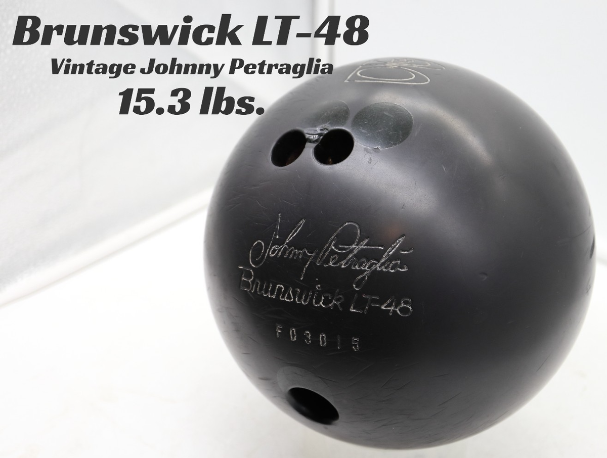 15.3 lbs Brunswick LT-48 Johnny Petraglia Vintage Black Bowling