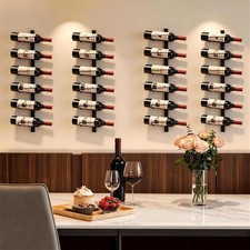 2pc 12 Bottle Wall Wine Rack for 24 Wine Bottles, DIY Detachable Wall Wine Rack