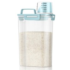 Rice Storage Container 3-5 Lbs Flour Cereal Dispenser Airtight Food Bin