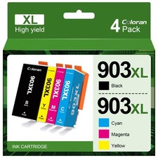 4 Pack 903XL Alta Resa Cartucce Compatibile per HP 903 XL Multipack per HP