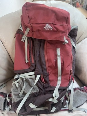 Kelty Coyote 80 S/M 78L Hiking Backpack Red Green Gray Hydration Compatible