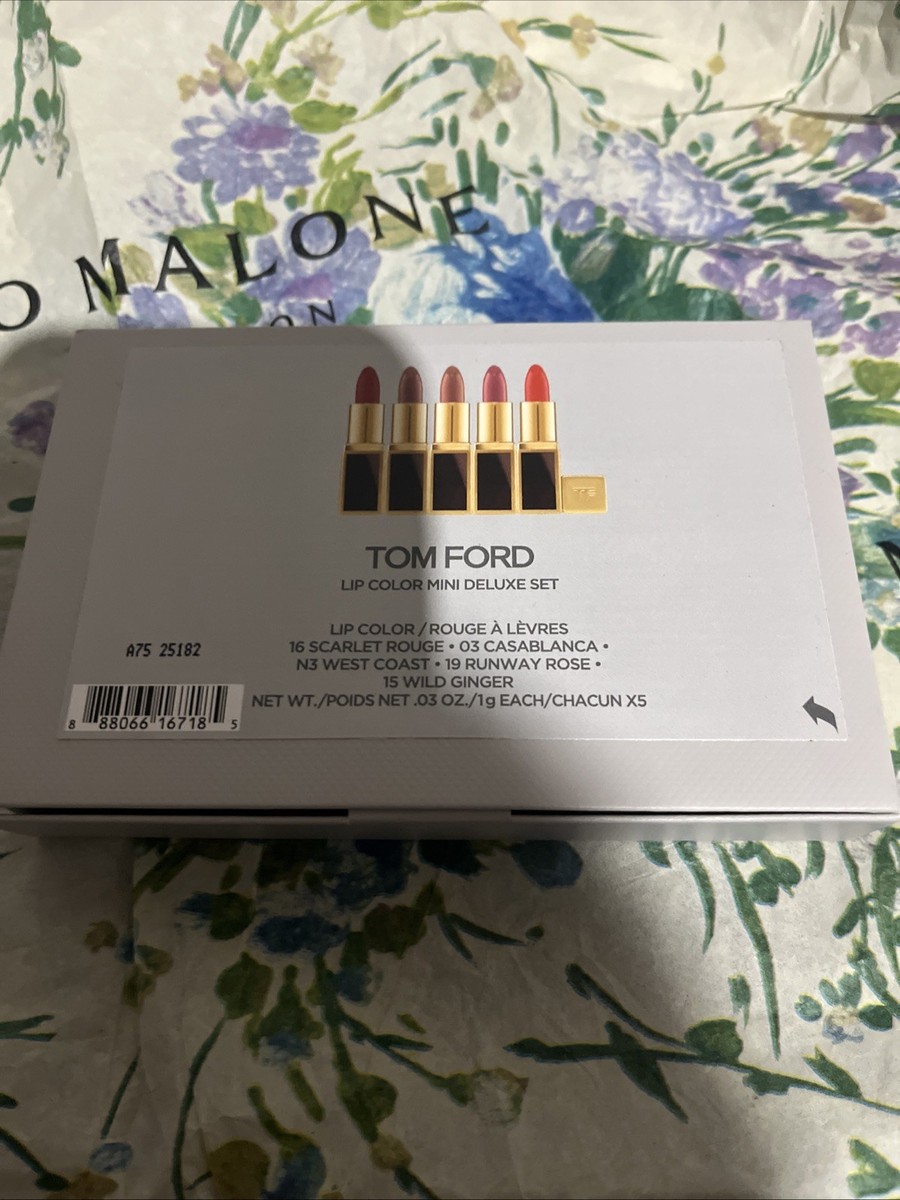 Tom Ford 5PC Lip Color Mini Deluxe Set .03oz/1g X5 NIB | eBay