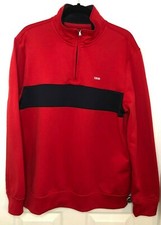 Izod Perform X Golf Men's Size Large Red Polyester 1/4 Zip Pullover