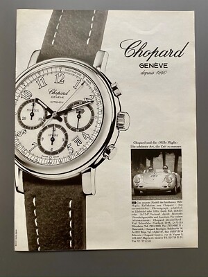 1997 Chopard Chronograph Mille Miglia Porsche 550 Vintage Ad Werbung Reklame