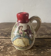 Vintage Orlando Cherry Brandy Porcelain Bottle Miniature Jug Romantic Pair