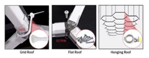 luce led neon esagonale garage da soffitto - Foto 8 di 9