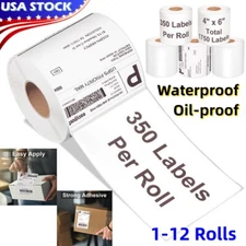 350 Labels/Roll 4" x 6" Thermal Shipping Labels for Zebra Direct Thermal Printer