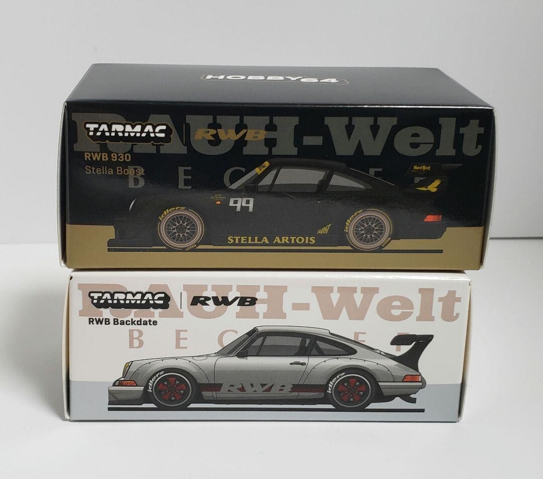 静岡ホビーショー 2025 限定TARMAC RWB 930 Tarmac Works 1/64 RWB 930 Stella Artois & Backdate Silver Shizuoka