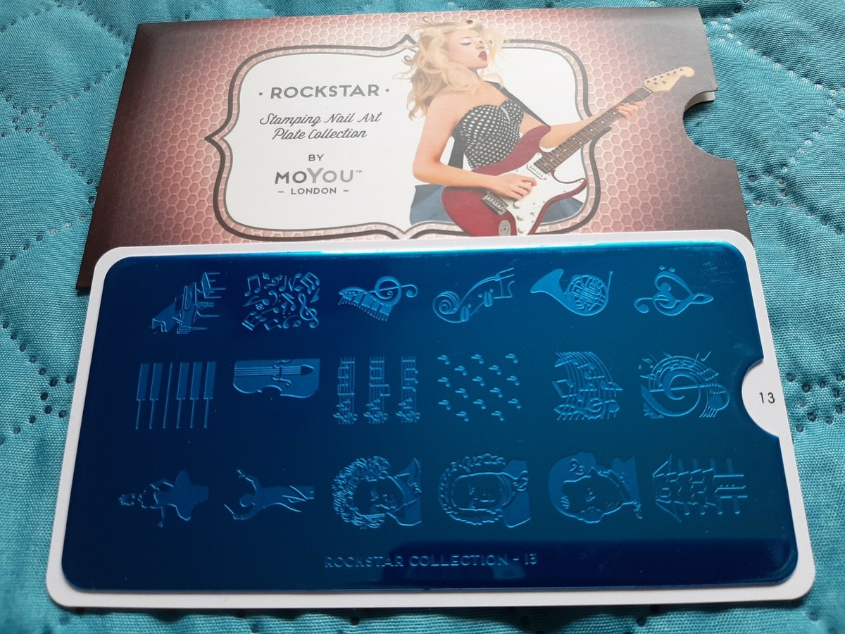 MoYou London Stamping Schablone Rockstar 07 – Nageldesign-Schablone Für Kreative Nail Art