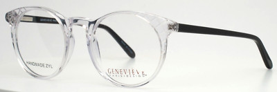 GENEVIEVE Transform Crystal Black Womens Round Eyeglasses 49-21-140 B:45