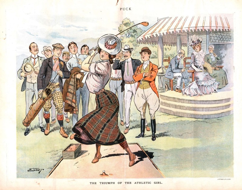 The Triumph of the Athletic Girl  -  Golf  -  Golfing   -   1901