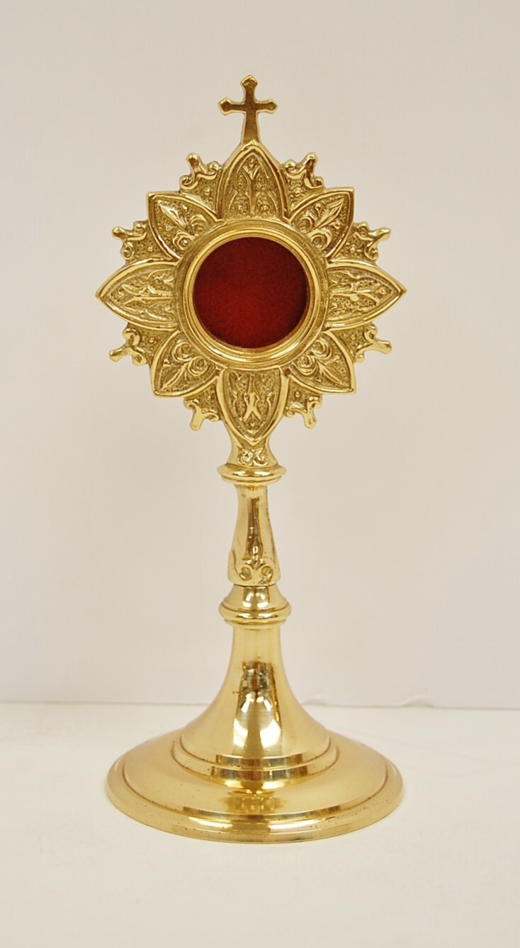 POLISHED BRASS RELIQUARY FOR YOUR RELIC - #64 - (CHURCH) SAINT