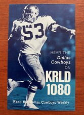 NFL 1980 DALLAS COWBOYS Football Schedule KRLD / TRUE VALUE Bob Breunig