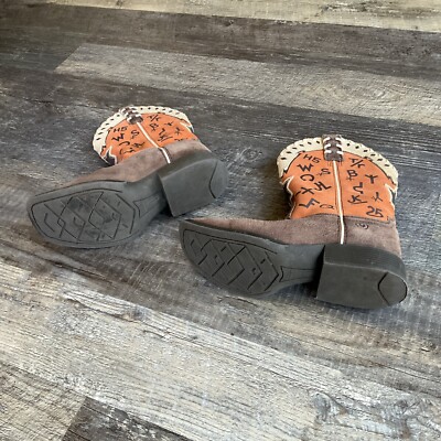 Bottes Ariat Pete Enfant 3 – Cuir Grainé Marron, Style Western, Très Bon état