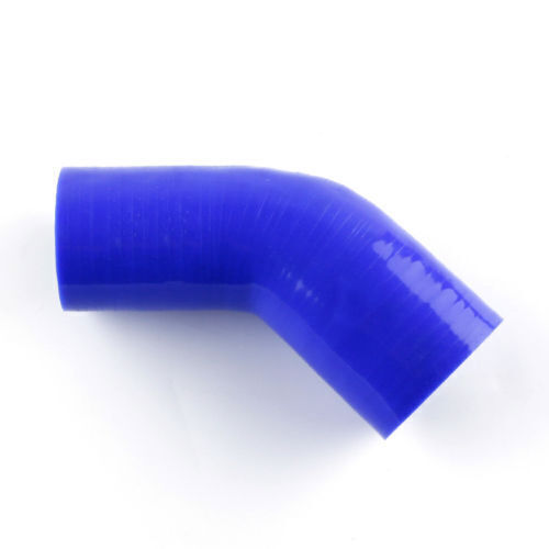Raccord Silicone Coudé 45° Bleu 76mm à 63mm (3