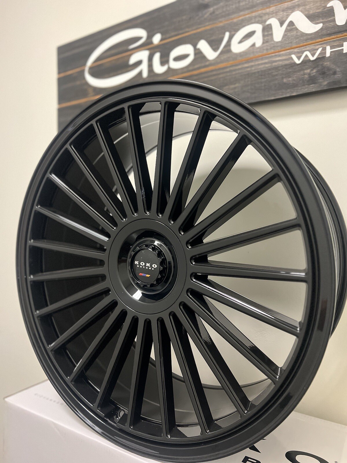 (4) 24X10 KOKO KUTURE PARLATO GLOSS BLACK(5X120) ROLLS ROYCE BMW X5 CAMARO LS460