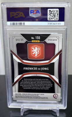 2022 Prizm World Cup Qatar Purple Breakaway 4/35 Frenkie de Jong