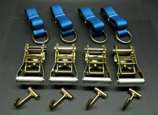 12pc Lasso Strap Wheel Lift Strap Ratchet J Finger Hook Tire Wheel Tie Down BL