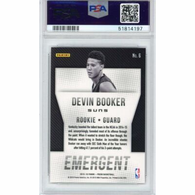 Graded 2015-16 Panini Prizm DEVIN BOOKER #6 Emergent Rookie Card