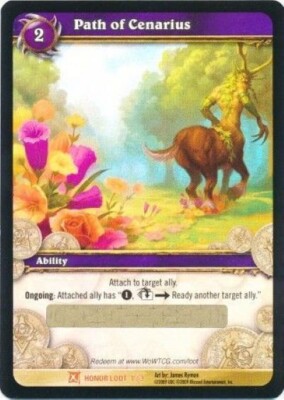 World of Warcraft Path of Cenarius Loot Card *Unscratched*